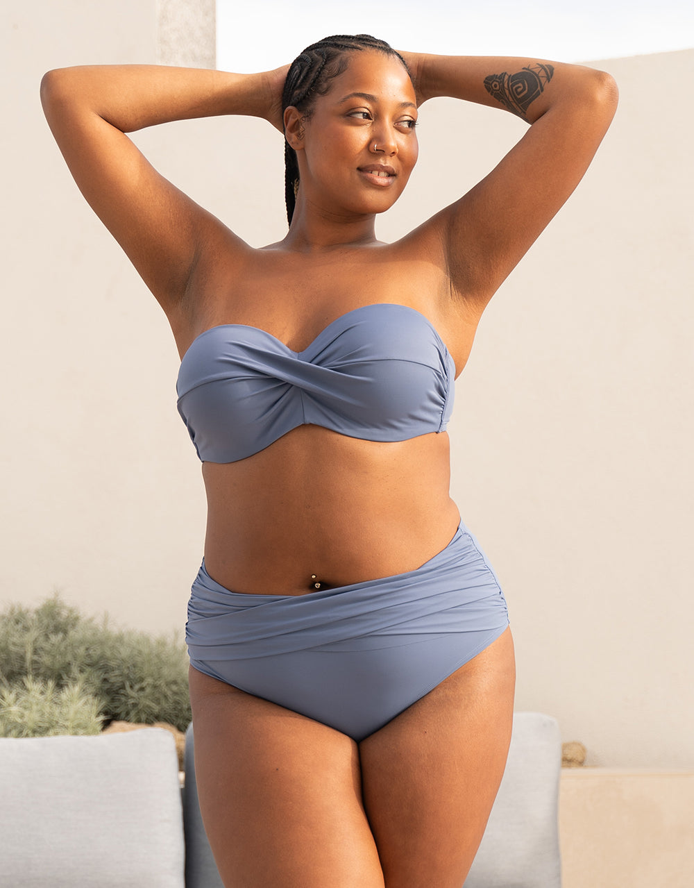 Bikini-High-Panty Valencia Bluegrey