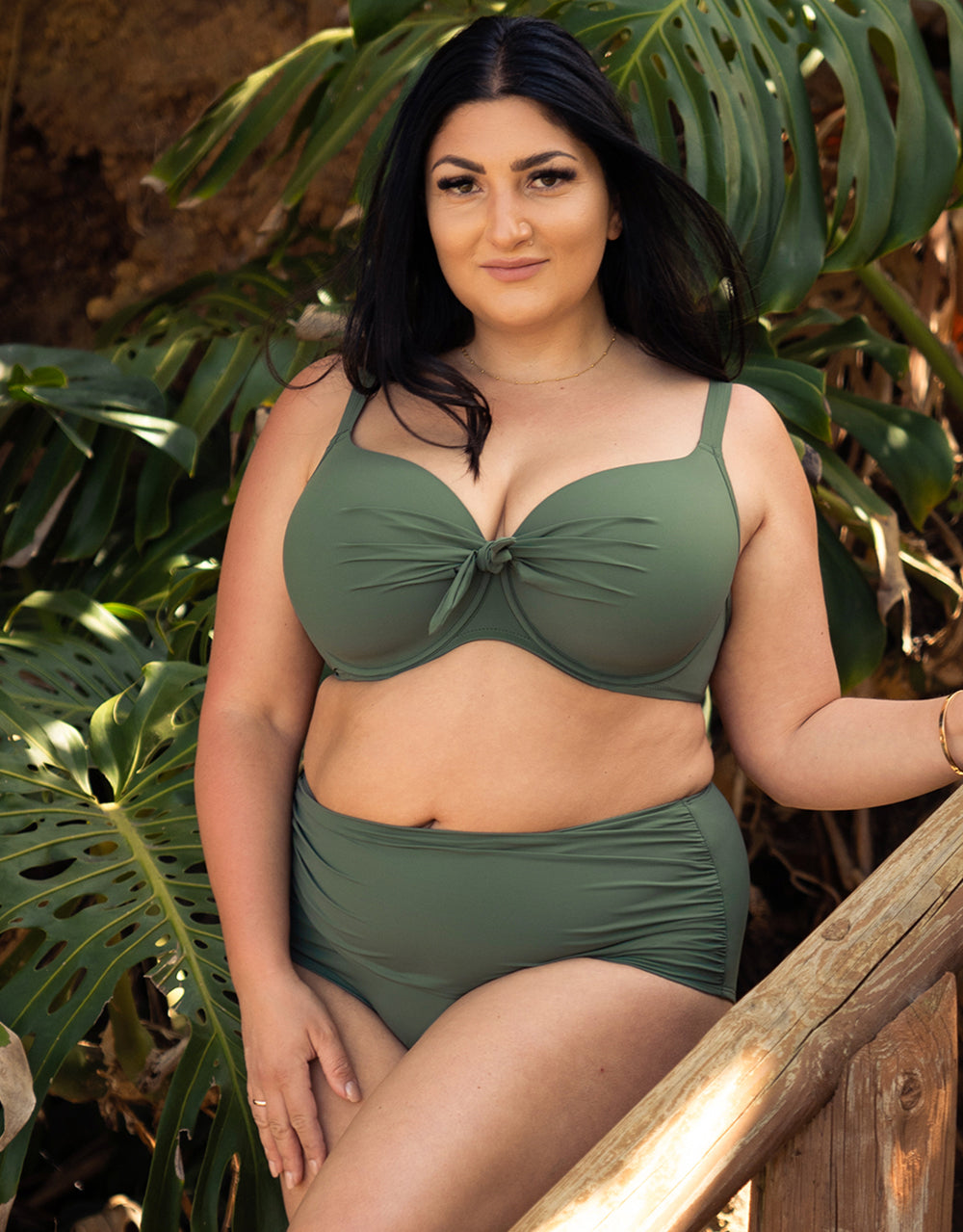 Schalen-Bikini-Top Valencia Olive