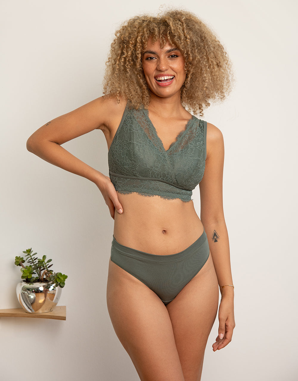 String Cotton Basic Olive