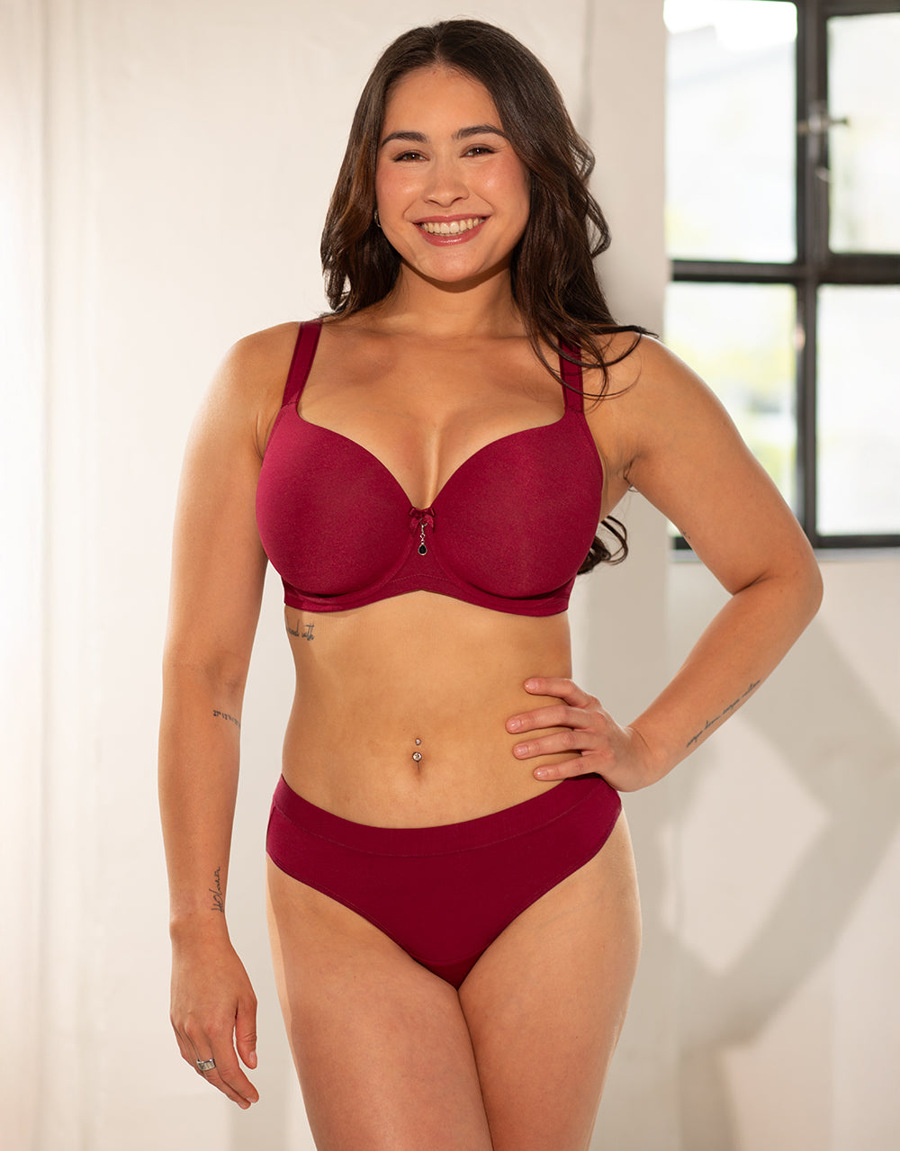 String Cozy Basic Bordeaux