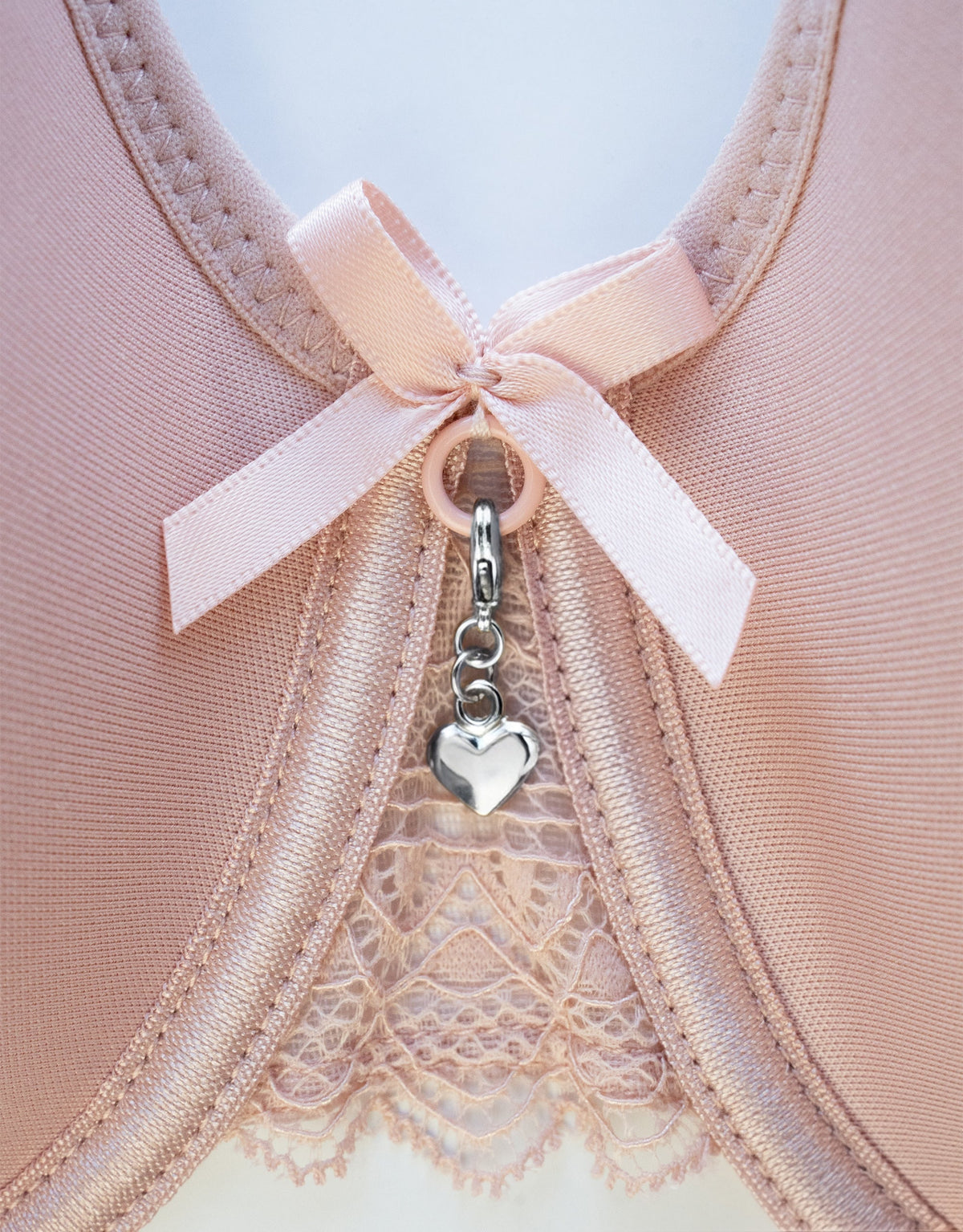 Bra Charm Silver Heart