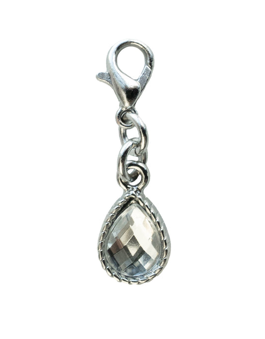 Bra Charm Jewel Crystal Silver