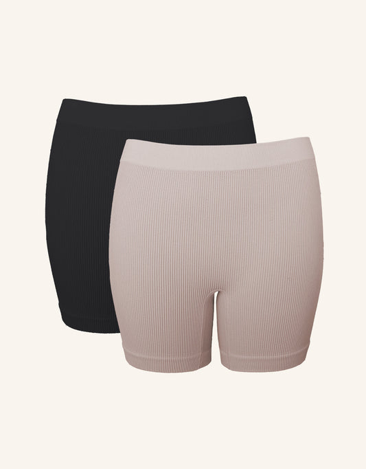 High-Waist-Shorts-Set 2x Freeda Black/Sand