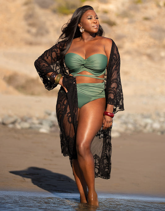 Beach-Kimono Mambo Long Black