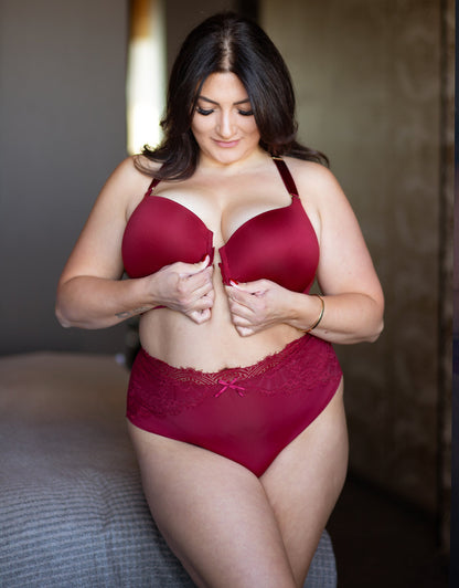 Vorderverschluss-BH Pure Luxe Bordeaux