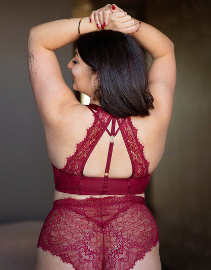 Vorderverschluss-BH Pure Luxe Bordeaux