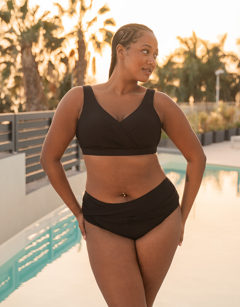 Bikini-Top ohne Verschluss Porto Black