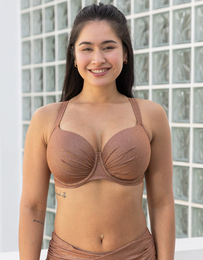 Schalen-Bikini-Top Valencia Glam Bronze