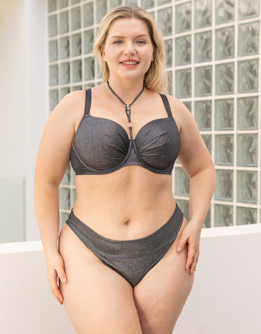 Schalen-Bikini-Top Valencia Glam Silver