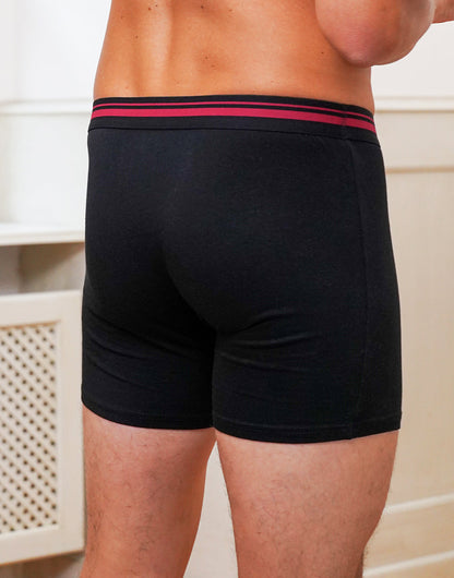 Boxershorts Black/Bordeaux