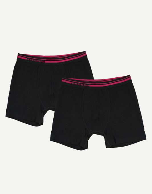 Boxershorts-Set Black/Bordeaux