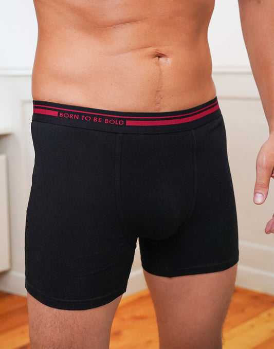 Boxershorts Black/Bordeaux