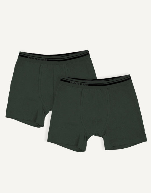 Boxershorts-Set Olive/Black