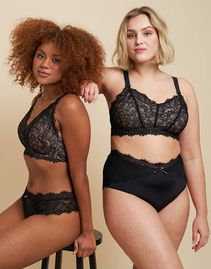 High-Waist-Panty Sophia Black/Beige