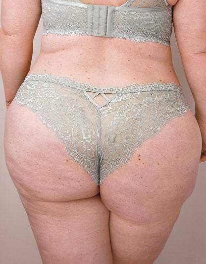 Brazilian-Slip Eliana Satin Sagegrey