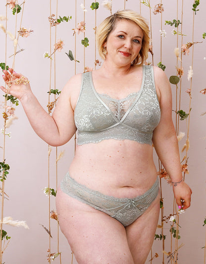 Brazilian-Slip Eliana Satin Sagegrey