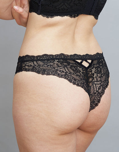 Brazilian-Slip Eliana Velvet Black