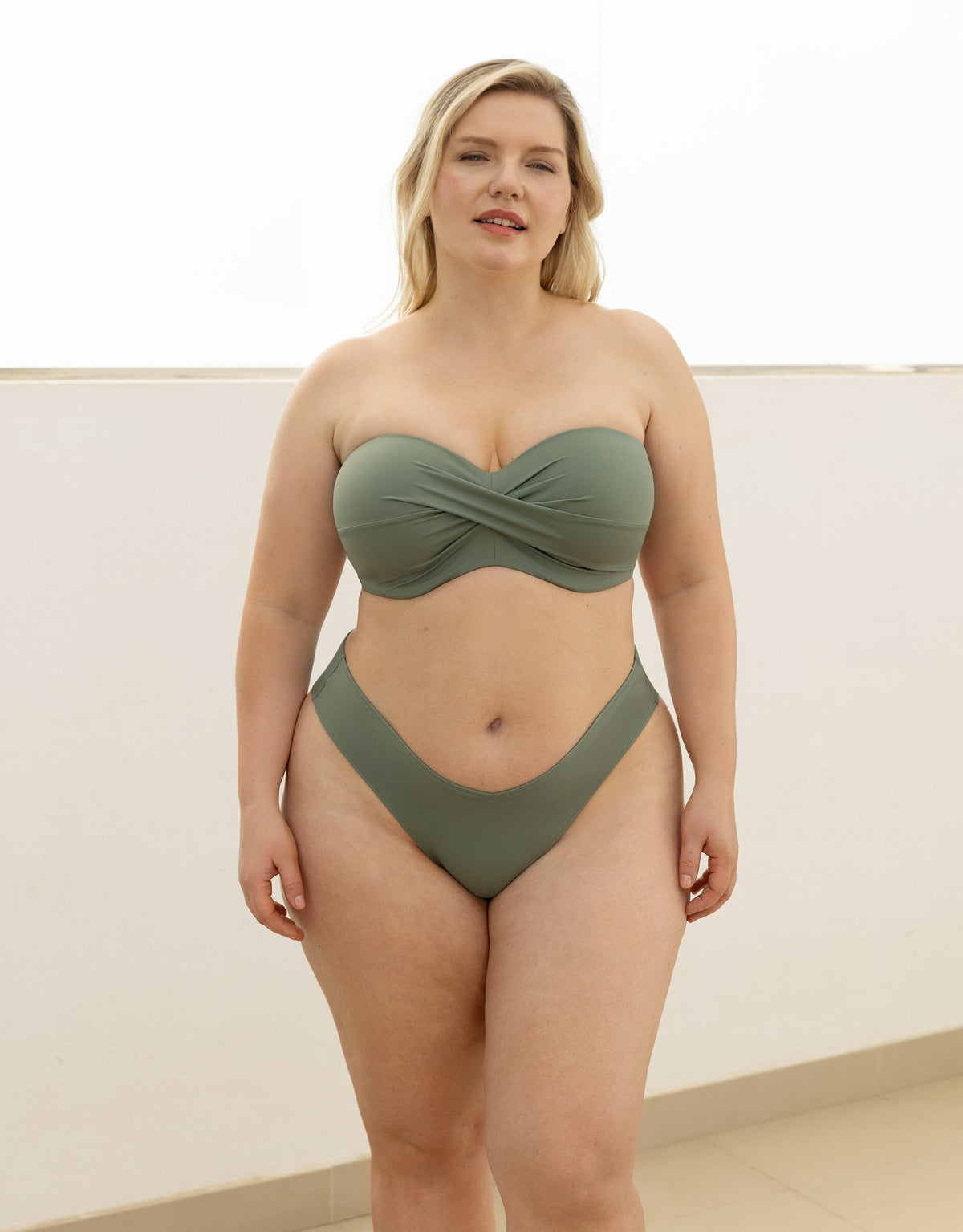 Bikini-Brazilian-Slip Monaco Khaki