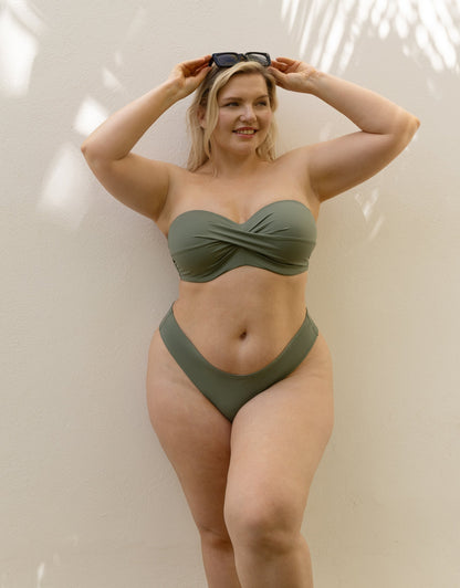 Bikini-Brazilian-Slip Monaco Khaki