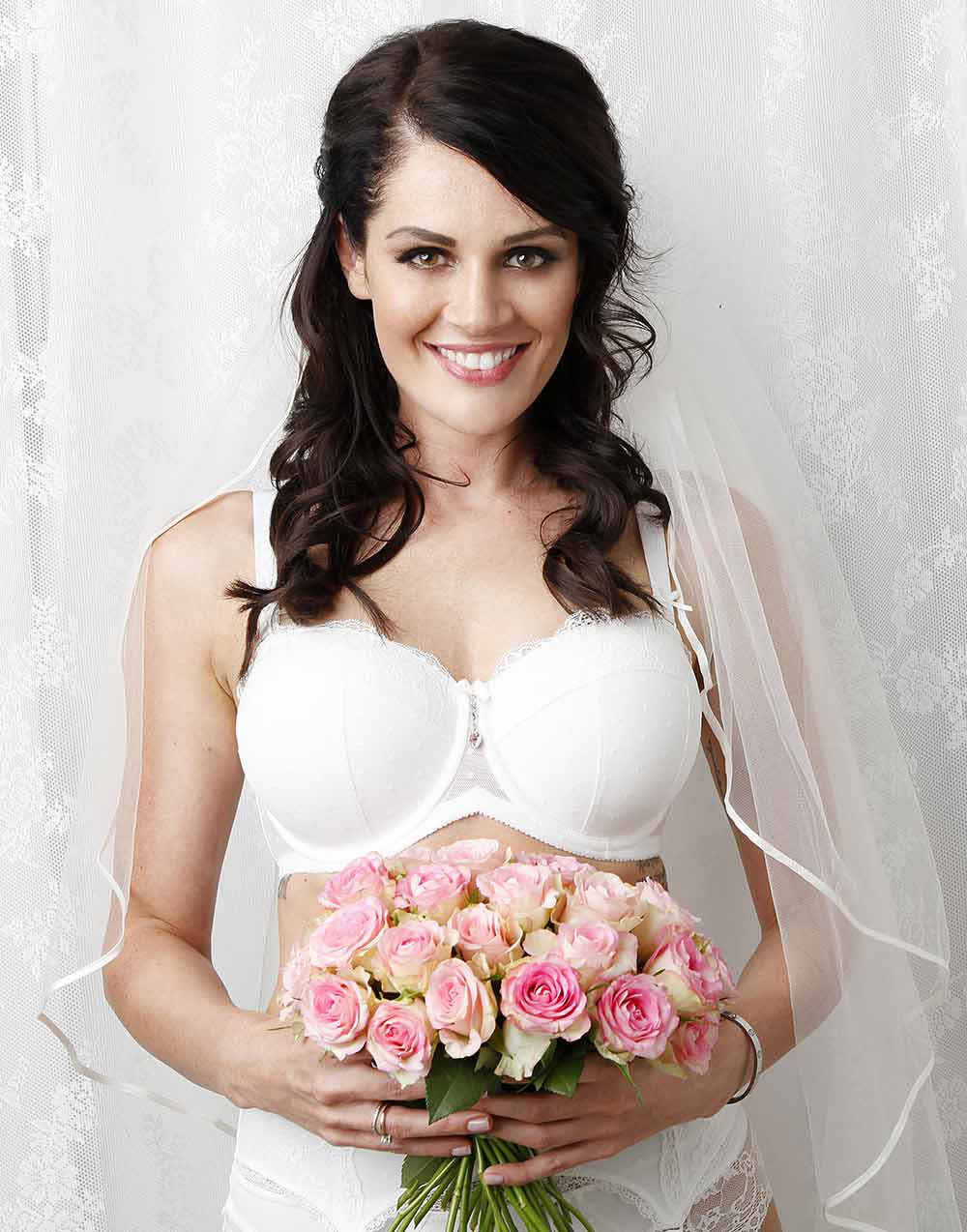 Strumpfhalter Diamond Ivory