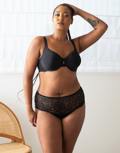 High-Panty Lace Basic Black