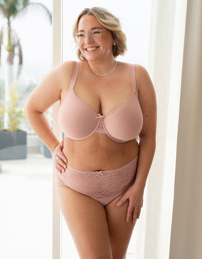 High-Panty Lace Basic Rose