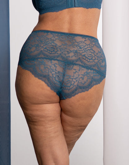 High-Panty Lace Basic Teal