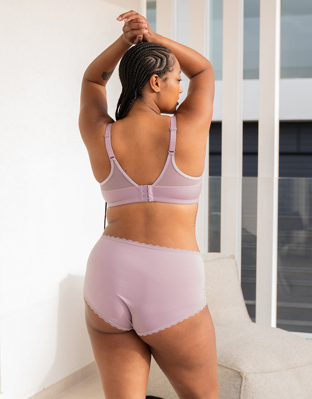 High-Panty Basic Violetgrey