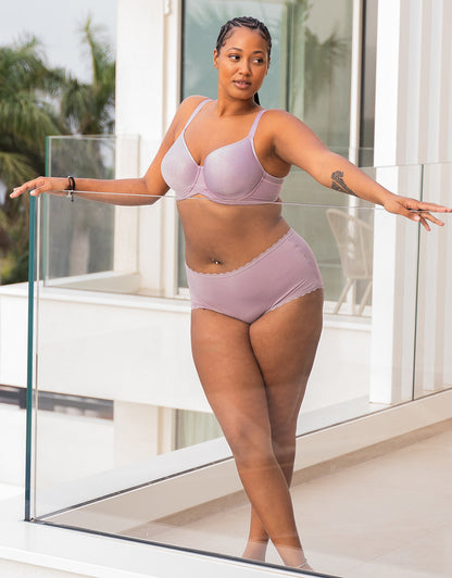 High-Panty Basic Violetgrey