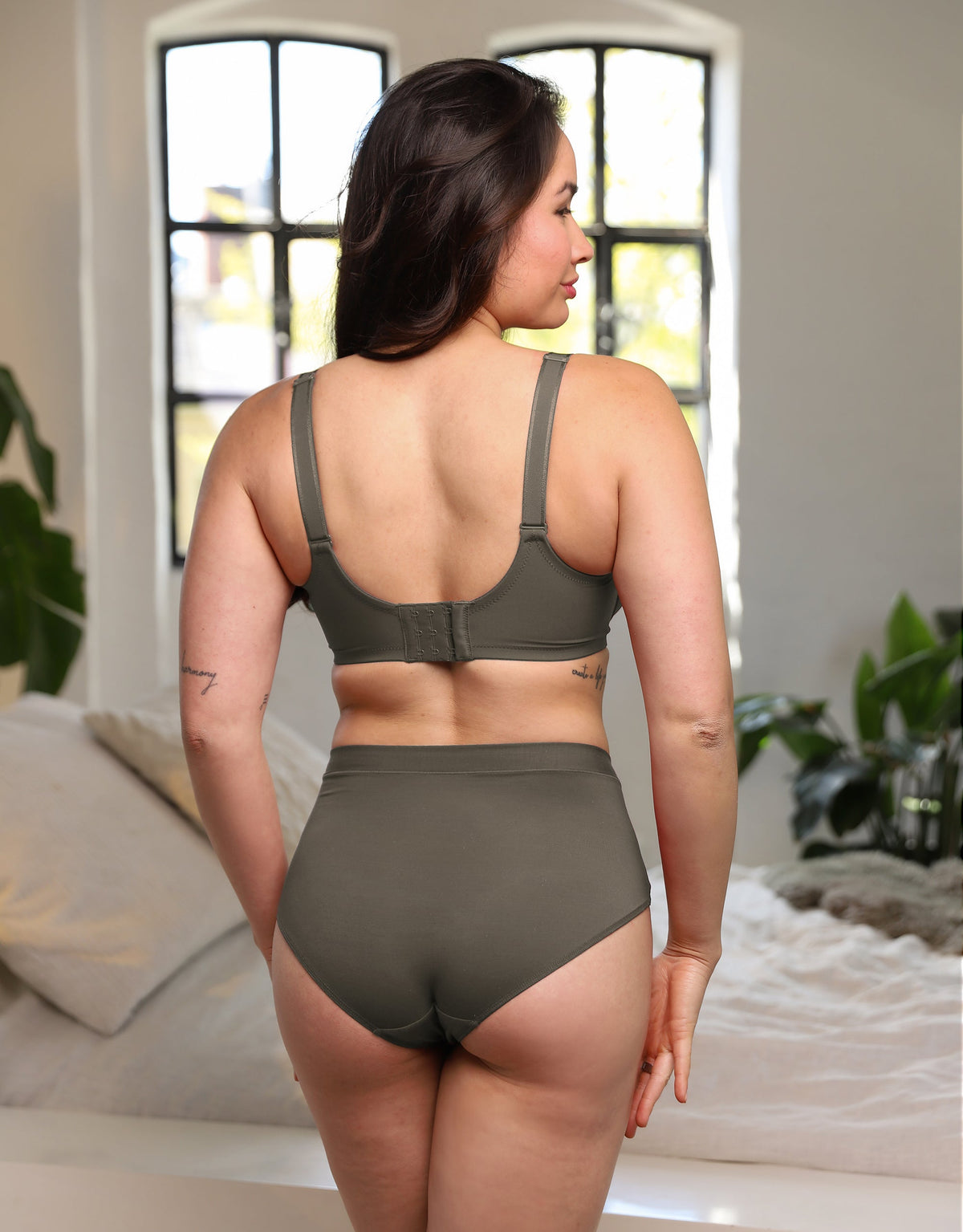 High-Panty Cozy Basic Olive