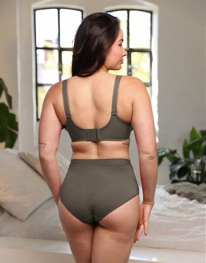 High-Panty Cozy Basic Olive