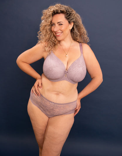 High-Panty Lace Basic Violetgrey