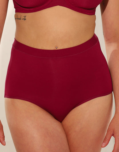High-Waist-Panty Cozy Basic Bordeaux