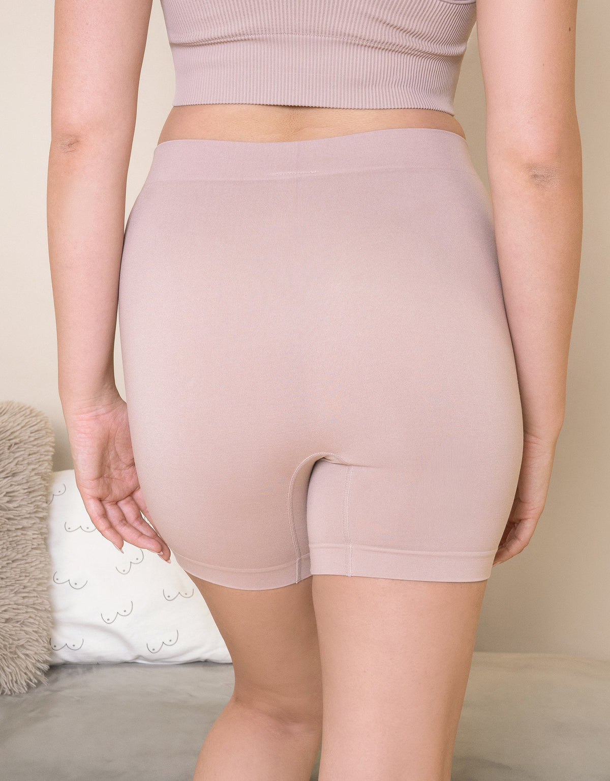 High-Waist-Shorts Freeda Bamboo Taupe