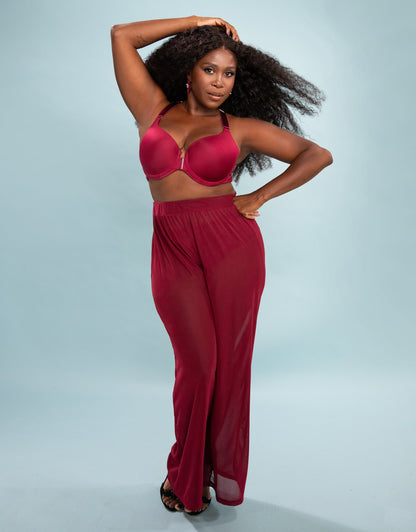 Hose Sheer Transparent Bordeaux