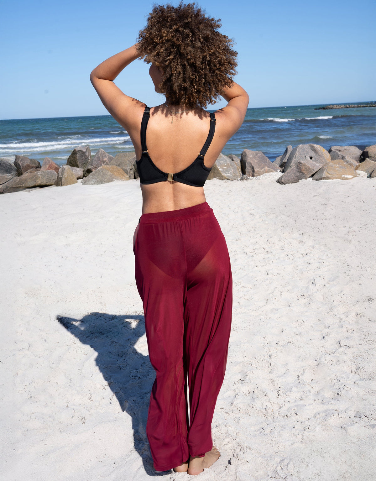 Hose Sheer Transparent Bordeaux