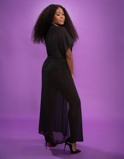 Kleid Sheer Transparent Black