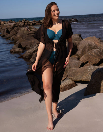 Kleid Sheer Transparent Black