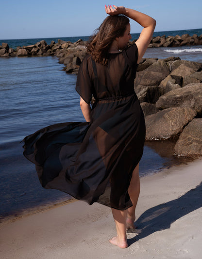 Kleid Sheer Transparent Black