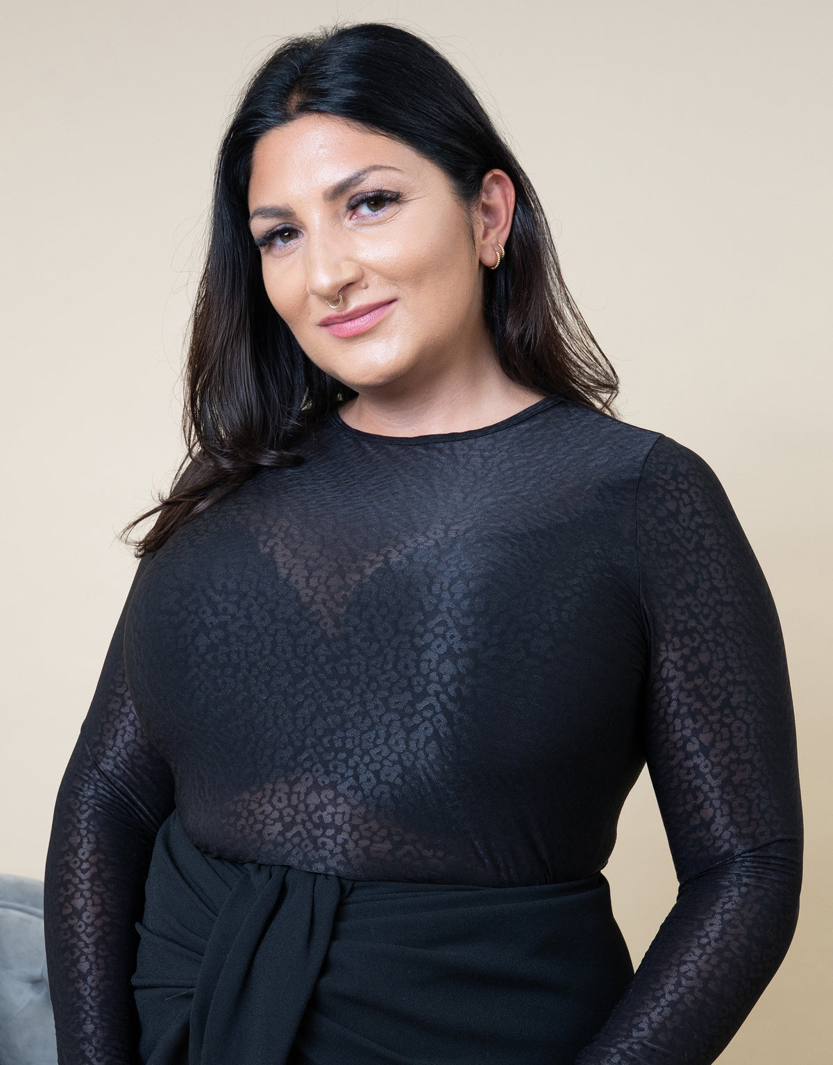 Langarmshirt-Set 2x Geo/Leo Black