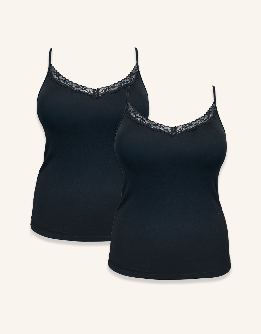 Top-Set 2x Cotton-Lace Black