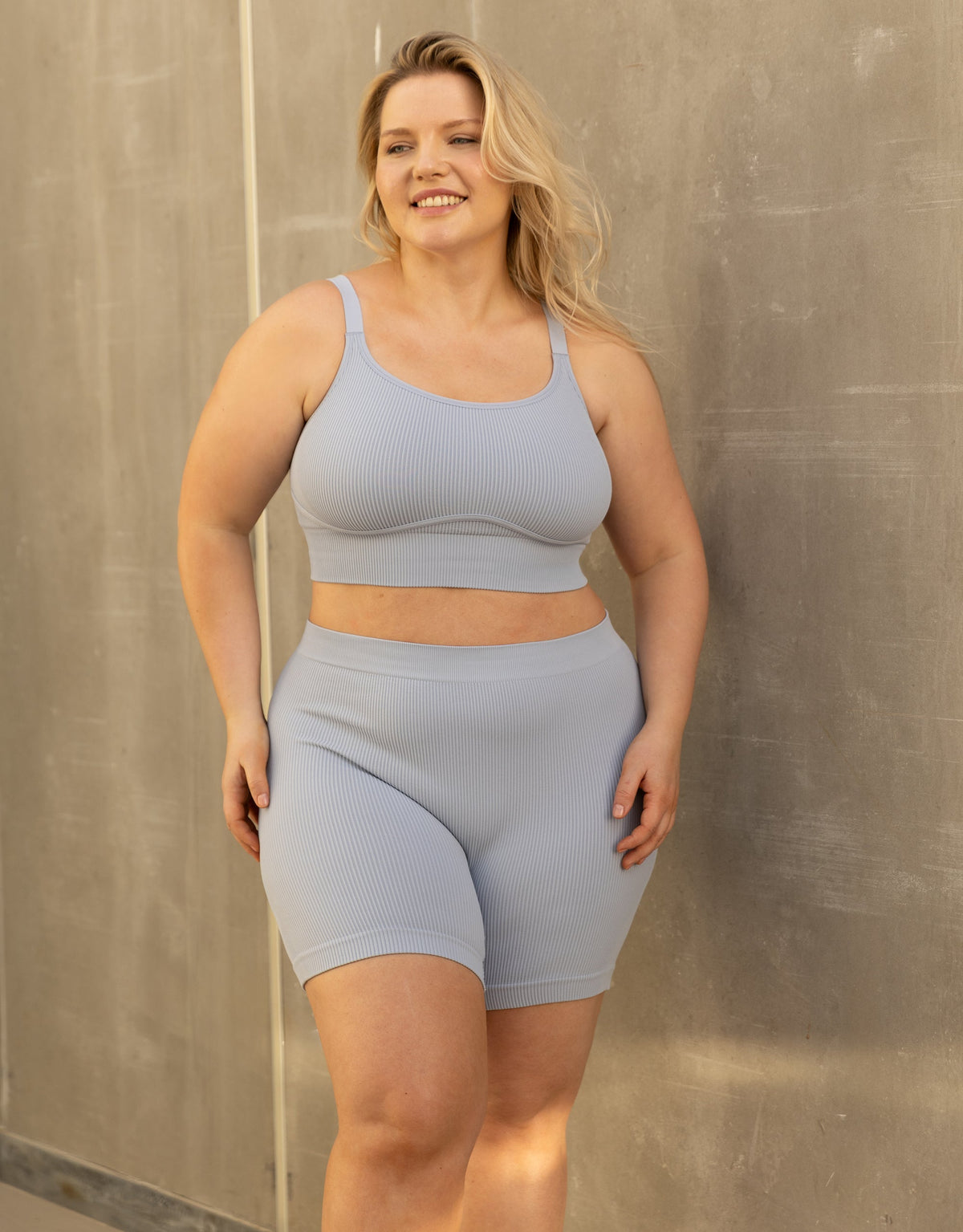 High-Waist-Shorts Freeda Iceblue