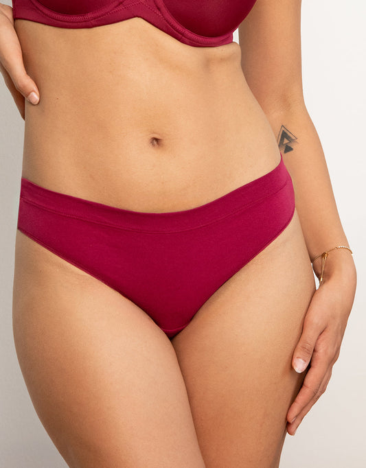String Cotton Basic Bordeaux