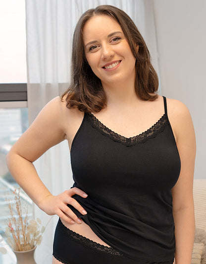 Top-Set 2x Cotton-Lace Black